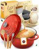 Krustenzauber Brotbackform Emaillierter Gusseisentopf zum Brotbacken im XXL Komplettset Bild 5