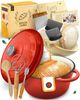 Krustenzauber Brotbackform Emaillierter Gusseisentopf zum Brotbacken im XXL Komplettset Bild 4