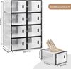 Woltu Schuhregal, 8-tlg, stapelbar, mit magnetischer Tür, Kunststoffbox Bild 3