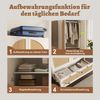 Merax 180cm Kleiderschrank Garderobenschrank mit 2 Türen & Rattan, Landhausstil Weiß mit großer Schublade, höhenverstellbaren Regalen & Kleiderstange, Inkl. Kippsicherung Bild 4