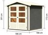 Karibu Gartenhaus Amberg 2 Terragrau 19mm Wandstärke Bild 2