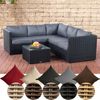 CLP Polyrattan Ecksofa-Garnitur Genero 5mm,schwarz eisengrau Bild 2