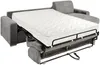 Vente-unique - CALITO Sofa SamtStoff Grau - B 223 cm152 cm x H 93 cm x L 298 cm Bild 4