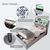 Kinder Polsterbett 90x200, Samt Einzelbett Multifunktionsbett mit Stauraum mit LED und USB Grau Bild 5