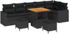 vidaXL Gartensofa-set 9 pcs Schwarz Poly-Rattan 3361629 Bild 2