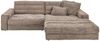 KAWOLA Sofa LANA Ecksofa Cord taupe Recamiere rechts 83 x 205 x 296 cm Bild 3