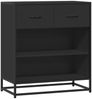 vidaXL Sideboard Schwarz 68x35x76 cm Holzwerkstoff 848984 Bild 2