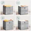 SONGMICS Aufbewahrungsbox mit Griff, 6er Set, Vliesstoff grau meliert, 30 x 30 x 30 Bild 5