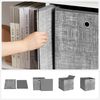 SONGMICS Aufbewahrungsbox mit Griff, 6er Set, Vliesstoff grau meliert, 30 x 30 x 30 Bild 4