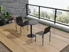 Vente-unique - NILY Garden dining set Metall Schwarz - B 60 cm x H 74 cm x L 60 cm Bild 2