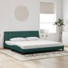 vidaXL Bettgestell mit LED ohne Matratze "Hanko" Dunkelgrün 200x200 cm Samt 3213802 Bild 4