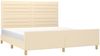 Doppelbett, Bettgestell Modernen ohne Matratze Creme 180x200 cm Stoff d2010e Bild 3