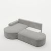 Ecksofa Schlafsofa Sofa VENEDIG Stoff Arena Grau Ottomane Links Bild 4