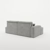 Ecksofa Schlafsofa Sofa VENEDIG Stoff Arena Grau Ottomane Links Bild 5