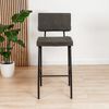 Bronx71 Barhocker Espen Eco-Leder anthrazit 64 - 77 cm Bild 5