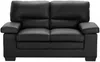 Vente-unique - MIMAS Couchgarnitur Leder Schwarz - B 89 cm x H 97 cm x L 162 cm210 cm Bild 3