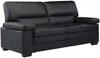 Vente-unique - MIMAS Couchgarnitur Leder Schwarz - B 89 cm x H 97 cm x L 162 cm210 cm Bild 2