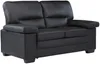 Vente-unique - MIMAS Couchgarnitur Leder Schwarz - B 89 cm x H 97 cm x L 162 cm210 cm Bild 4