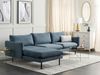 Ecksofa 4-Sitzer VINTERBRO Chenillegewebe Blau rechtsseitig Bild 3