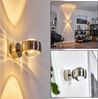 hofstein Wandleuchte »Osacca« Halbrunde Wandlampe für das Wohnzimmer, ohne Leuchtmittel, Metall-Lampe mit Glaslinsen in Nickel matt Bild 2