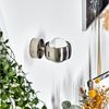 hofstein Wandleuchte »Osacca« Halbrunde Wandlampe für das Wohnzimmer, ohne Leuchtmittel, Metall-Lampe mit Glaslinsen in Nickel matt Bild 4