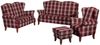 Sofa 2,5-Sitzer Katria Bezug Flachgewebe Buche nussbaum / rot 22858 Bild 3