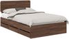 vidaXL Bettrahmen Braun Eichen-Optik 135 x 190 cm Holzwerkstoff 3412198 Bild 2