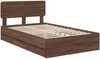 vidaXL Bettrahmen Braun Eichen-Optik 135 x 190 cm Holzwerkstoff 3412198 Bild 4