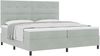 vidaXL Boxspringbett mit Kopfteil Hellgrau 200 x 200 cm Samt 3339854 Bild 2