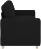 vidaXL Zweisitzer-Sofa Schwarz 180x77x82 cm Stoff 4105080 Bild 5