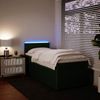 vidaXL Boxspringbett mit Matratze Dunkelgrün 90x190 cm Samt 3289911 Bild 5