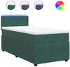 vidaXL Boxspringbett mit Matratze Dunkelgrün 90x190 cm Samt 3289911 Bild 2