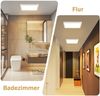 ZMH Flache LED Deckenleuchte 23CM 3000 18W Quadratisch Schlafzimmer Weiß LED Integriert Fest Bild 3