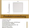 ZMH Flache LED Deckenleuchte 23CM 3000 18W Quadratisch Schlafzimmer Weiß LED Integriert Fest Bild 2