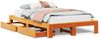 vidaXL Massivholzbett ohne Matratze Wachsbraun 120x200 cm Kiefernholz 3309004 Bild 2