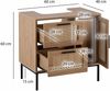 Waschbeckenunterschrank Eiche-Optik 60x60x40 cm mit Tür und Schubladen Bild 4