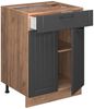 Küchenunterschrank Fame-Line Dunkelgrau 60 cm mit Schublade, ohne Arbeitsplatte Vicco Bild 4