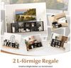 COSTWAY TV-Schrank TV-Regal freie Kombination, mit offenen Regalen, 110-134,5cm Bild 2