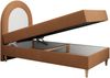 Kinderbett NEST, Boxspringbetten für Kinderzimmer, Jugendbett, Einzelbett mit Matratze 90 x 180 cm - Orange Stoff - Topper T25 Bild 5