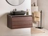 Wandmontierter Waschbeckenunterschrank mit Waschbecken ARICA Dunkelbraun Bild 3