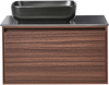 Wandmontierter Waschbeckenunterschrank mit Waschbecken ARICA Dunkelbraun Bild 5
