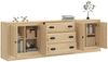 vidaXL Sideboards 3 Stk. Sonoma-Eiche Holzwerkstoff 3185218 Bild 3