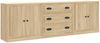 vidaXL Sideboards 3 Stk. Sonoma-Eiche Holzwerkstoff 3185218 Bild 2