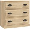 vidaXL Sideboards 3 Stk. Sonoma-Eiche Holzwerkstoff 3185218 Bild 4