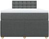 vidaXL Boxspringbett mit Matratze Dunkelgrau 120x200 cm Stoff 3287438 Bild 4