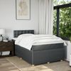 vidaXL Boxspringbett mit Matratze Dunkelgrau 120x200 cm Stoff 3287438 Bild 3