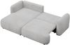 Selsey Tvoya Ecksofa mit Schlaffunktion, Ottomane links, Bouclé Hellgrau Bild 4