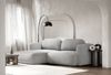 Selsey Tvoya Ecksofa mit Schlaffunktion, Ottomane links, Bouclé Hellgrau Bild 3