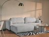 Selsey Tvoya Ecksofa mit Schlaffunktion, Ottomane links, Bouclé Hellgrau Bild 3