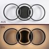 ZMH LED Deckenleuchte Wohnzimmer - Schwarz Deckenlampe Modern Design Schlafzimmerlampe mit 3 Metall Ringe 3000K Warmweiße Küchenlampe 60 * 24cm - 36W Wohnzimmerlampe Esszimmerlampe Flurlampe Bild 4